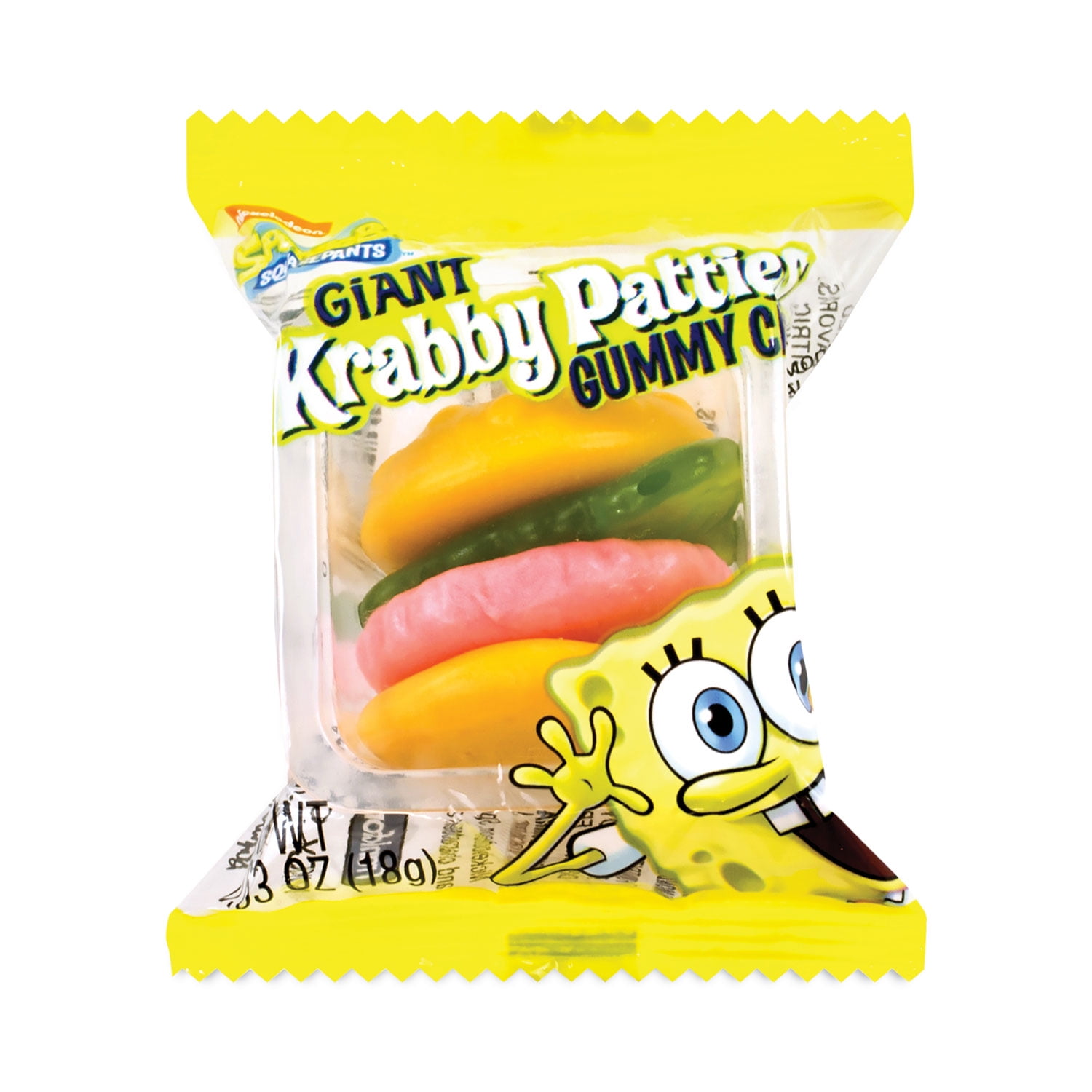 Nickelodeon™ SpongeBob Squarepants Giant Krabby Patties Gummy Candy, 0.63 oz Pack, 36/Carton