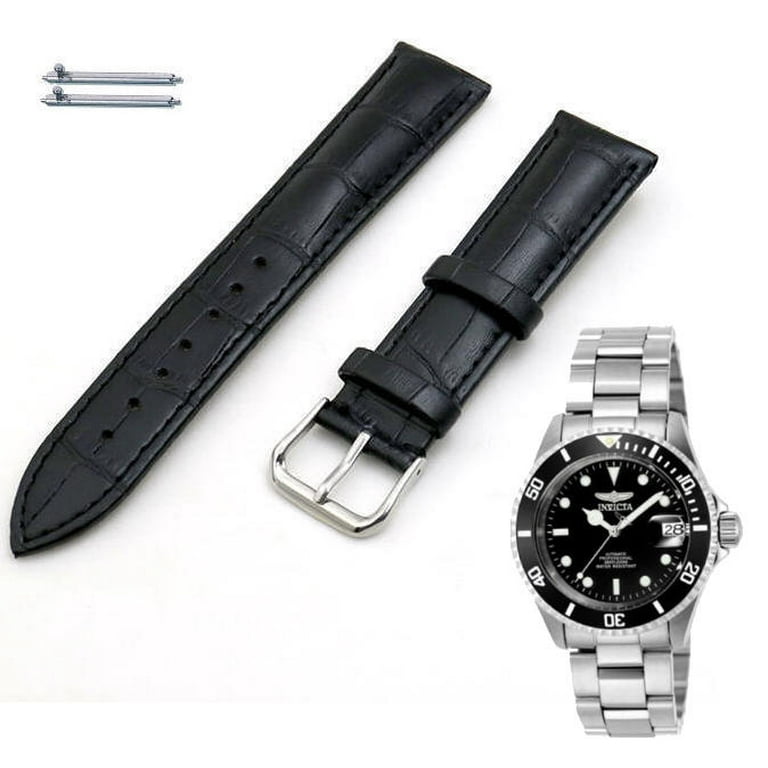 Black Croco Leather Watch Band Strap Invicta Pro Diver 9937 9937OB 1041 -