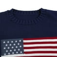 thumbnail image 4 of Bovemsi Womens Sweaters Cozy Sweater For Women Striped Star USA Sweatshirt Patriotic Knitted Loose Pullover Top Business Casual Sweaters, 4 of 9