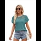 thumbnail image 3 of Camisas de Corta para Mujer, Blusas Elegantes de Encaje para Verano 2025, Camisetas Casuales de Moda, Blusas Lindas. Lago Azul L, 3 of 8