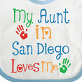 thumbnail image 4 of Inktastic My Aunt in San Diego Loves Me Boys or Girls Baby Bib, 4 of 4