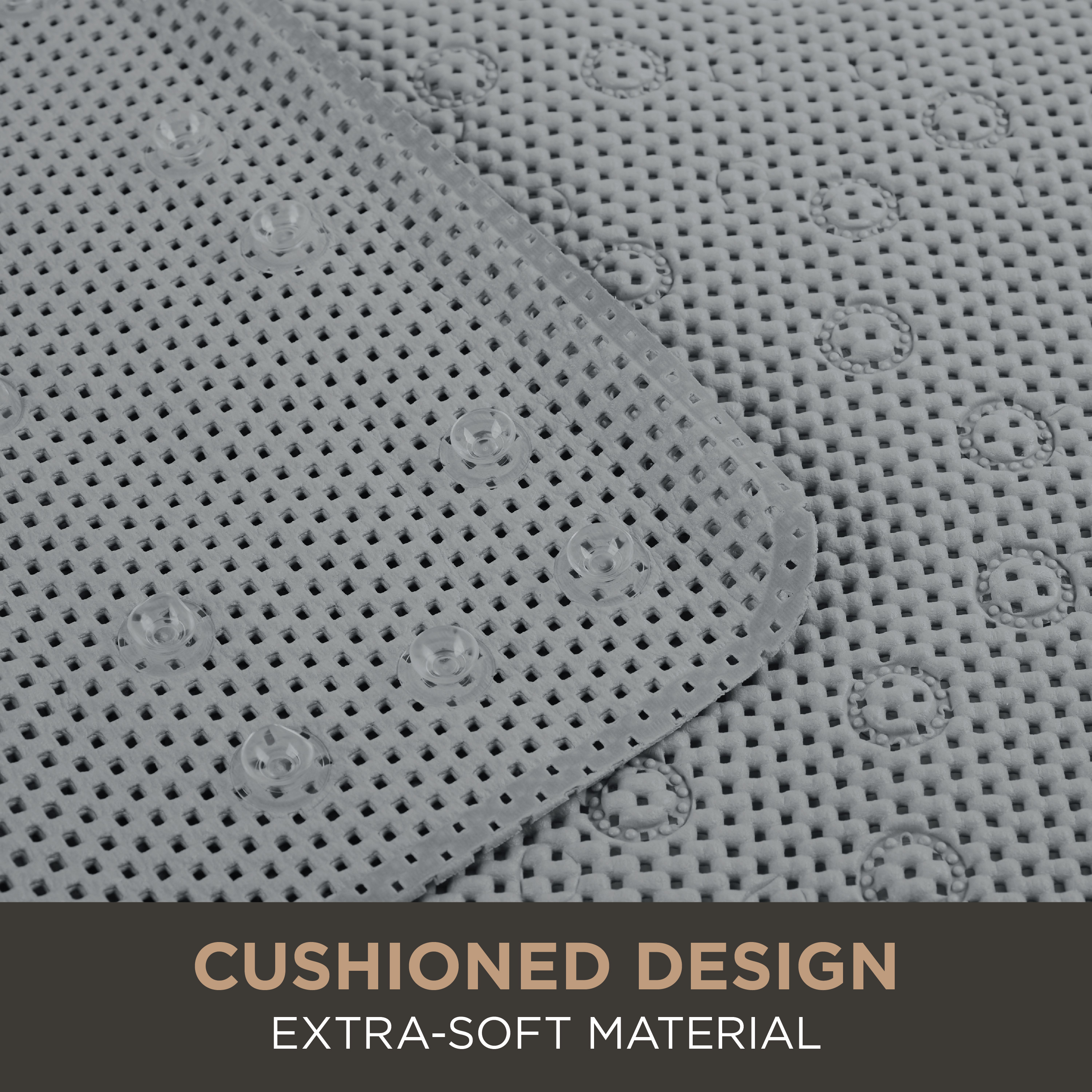 Bath Bliss Extra Long Cushioned Bath Mat in Dark Grey