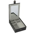 thumbnail image 3 of Ruby + Cash Multi Compartment Jewelry Organizer Box with Vanity Mirror in Black, 3 of 6