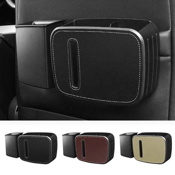 Car Trash Can, Leakproof Car Trash Bin with Lid, Small Trash Can for Car, Vehicle Car Garbage Can for Cup Holder & Vehicle Trash Bag for Truck SUV Auto Interior Accessories Organizer - Xuniizn