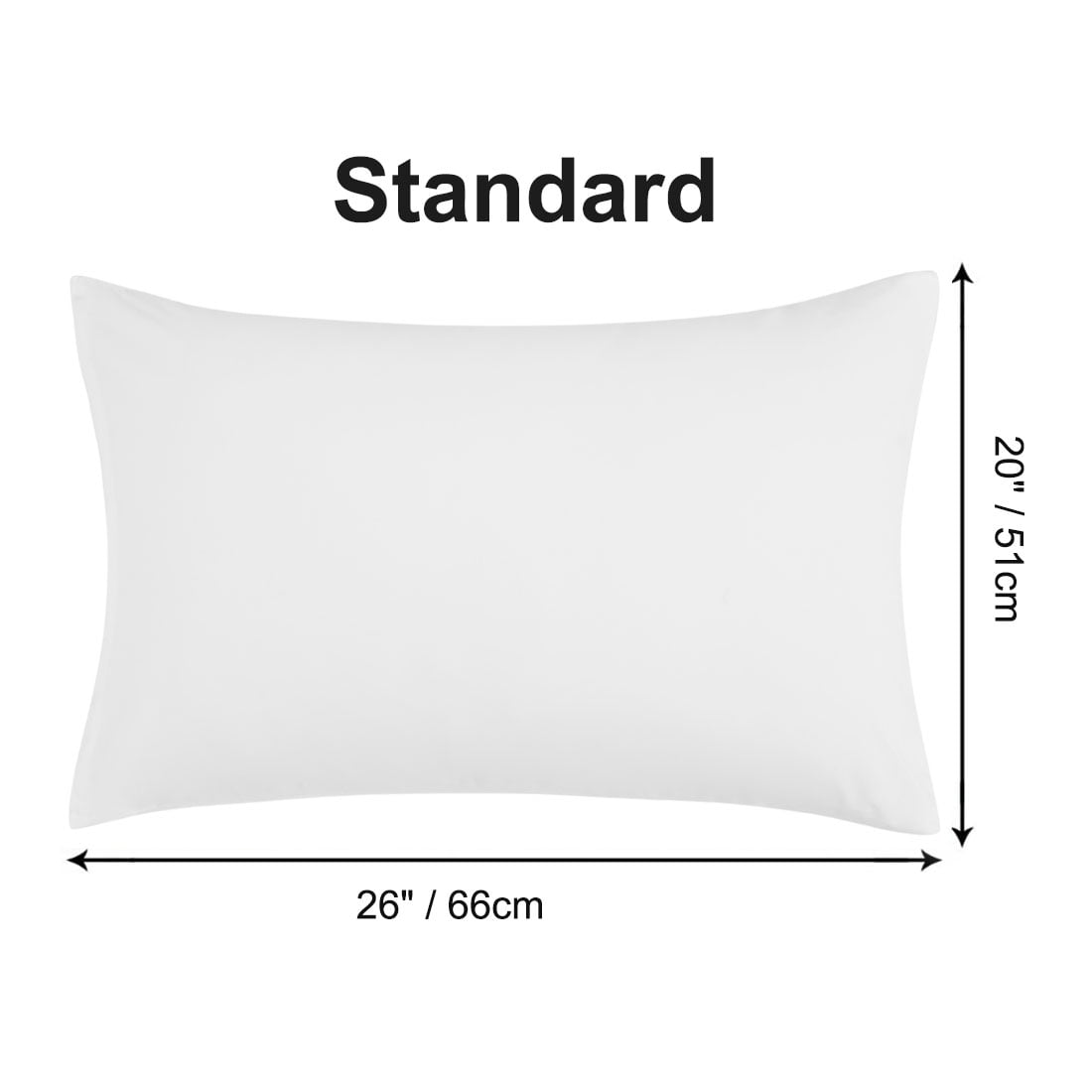 Unique Bargains 2-Piece Soft Microfiber Pillowcases, Standard, White
