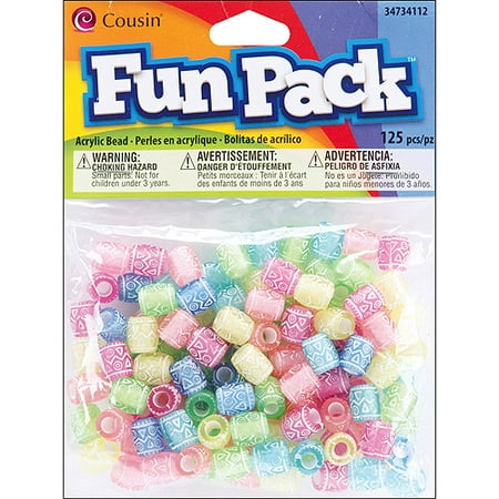 Cousin Fun Pack Acrylic Pony Beads, 125pk