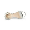 thumbnail image 4 of BLISSFUL STEP Women's Glitter Strap Stiletto Heel Sandals Silver (Size 5), 4 of 8