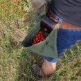 thumbnail image 4 of Bolsa de lona plegable para forrajes, bolsa de almacenamiento para colgar en la cintura para recolectar frutas con funda de cuero Bolsa de almacenamiento con cordón-D, 4 of 5