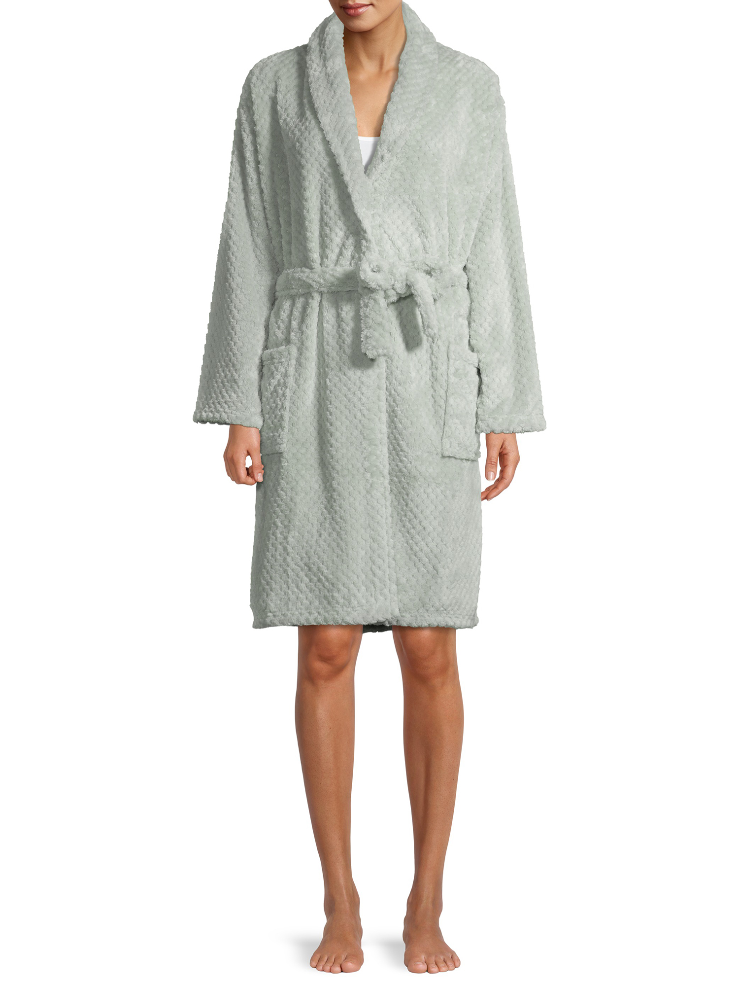 The Cozy Corner Club Durable Easy Care Textured Evening Robe (Women's), 1 Pack - image 5 of 7