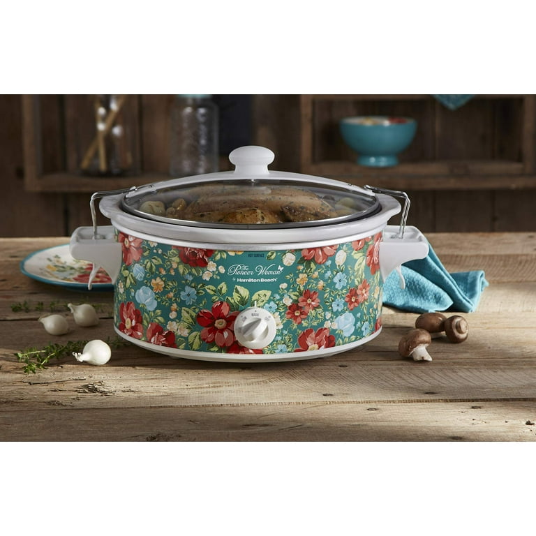 The Pioneer Woman 6-Quart Portable Vintage Floral Slow Cooker Model 33362 