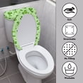 thumbnail image 3 of HELLHERO Four-Leaf Clover Toilet Seat Protector, Non-Slip Polyester Fabric Toilet Seat Lid Cover, U-Shaped, 3 of 8