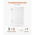 thumbnail image 6 of KFFKFF Tavern Gates, Dimensions 32"W x 42"H, Single Swing Indoor Cafe Doors, Square Pattern Superior Pine Wood, Comes with Hinges & Assembly Kit, Simple Installation, 6 of 9