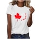 thumbnail image 3 of TaTaai Ladies Summer Casual T Shirt Canada Day Maple Leaf Print Front Back Pattern Crew Neck Short Sleeve Top Gift, 3 of 5
