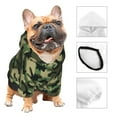 thumbnail image 3 of Fotbe Camouflage Dinosaur Print Small Dog Sweater Hoodies Pet Grey Hooded Soft Fleece Sweatshirts with Pocket Fall Winter Puppy Cat Sweaters Warm Clothes-Large, 3 of 7