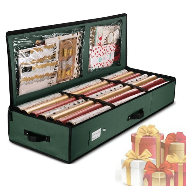 Premium Christmas gift Wrap Organizer, fits 18-24 Standers Rolls