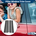 thumbnail image 2 of Moldura de ventana de pilar de puerta Unique Bargains para Ford Expedition 1997-2017, pegatina anti-rayones para los postes de la puerta exterior, 6 piezas, patrón de fibra de carbono negro, 2 of 7
