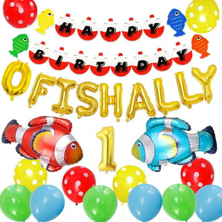 Big Dot of Happiness Let's Go Fishing - Fish Themed Baby Shower Decorations  Party Banner 
