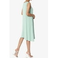 thumbnail image 4 of TheMoogan Women's Basic Sleeveless Crew Neck Knee Length A-Line Jersey Pocket Swing Dress, 4 of 6