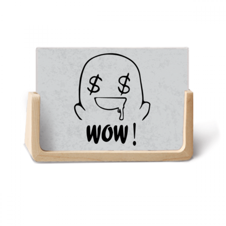 Greedy Rich Cute Chat Face Cartoon Photo Wooden Photo Frame Tabletop Display