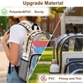 thumbnail image 5 of Xoenoiee Corgi Dog Paw Bone Print Kids Clear Backpack for Girls See Through Preschool Kindergarten Elementary School Backpack Transparent Bookbag Schoolbag Daypack with Adjustable Padded Straps, 5 of 7