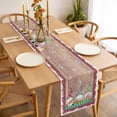 thumbnail image 3 of Table Runner 72 Inches Long for Kitchen Dining, Gnomes Easter Dresser Scarf Farmhouse, Dining Table Decorations for Wedding/Parties, Eggs Tulips Spring Floral Retro Art Wooden 14 x 72 In, 3 of 8