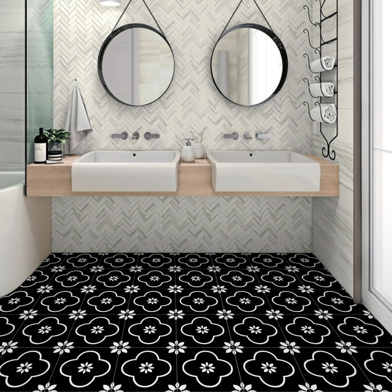 Sticker tile bathroom discount