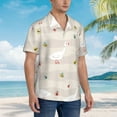 thumbnail image 3 of Logiee Funny Goose1 Print Mens Hawaiian Shirts,Loose-Fit Short Sleeve Button Down Tropical Aloha Beach Shirt,Summer Vacation Wedding Tops,XX-Large, 3 of 7