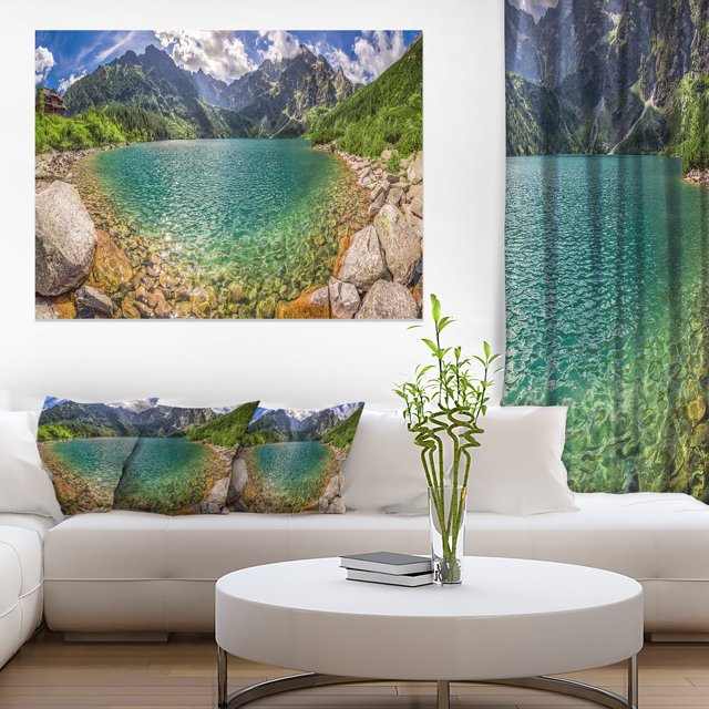 Panorama du Lac Tatra à l'Aube - Impression sur Toile Paysage
