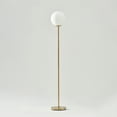 thumbnail image 3 of Brightech Luna LED Floor lamp, Modern Lamp for Living Rooms & Offices, Great Living Room Décor, Tall Lamp with Frosted Glass Globe, Mid Century Standing Lamp for Bedroom Reading - Brass/Gold, 3 of 14