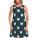 thumbnail image 1 of Fotbe Funny Chicken Vestido de Verano sin Mangas para Mujer – Vestido Midi Línea A, Estilo Camiseta Floral, Vestido Playero Casual y Fluido, 1 of 7