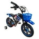 thumbnail image 1 of Bicicleta Infantil Azul R16 Tipo Moto con Cansta y Ruedas Entrenadoras 3-6 Años, 1 of 4
