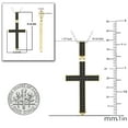 thumbnail image 2 of Dazzlingrock Collection Round Black Diamond Classic Traditional Cross Faith & Fashion Charm Pendant for Men with 18 Inch Silver Chain (0.25 ctw, Color Black, Clarity Opaque) in 14K Yellow Gold, 2 of 3