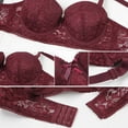 thumbnail image 4 of HongQid Womens Seamless Bra Underwire Matching Bra And Panty Set Comfort Push Up Bras Buttery Soft Wired Bralette Full Coverage Sport Everyday Bra, 4 of 5