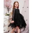 thumbnail image 4 of Arshiner Flower Girl Dress Toddler Contrast Lace Tutu Irregular Tulle Wedding Birthday Party Dresses, 4 of 6
