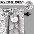 thumbnail image 3 of Vintage Grey Plant Leaves Tier Kitchen Curtains for Bathroom Living Rod Pocket Window Drapes 28"x36" 2 Panels Window Treatment Tiers, 3 of 4