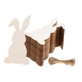 thumbnail image 2 of 30 piezas de recortes de madera de conejo de Pascua sin terminar para decoraciones de Pascua en el aula, regalos navideños para el hogar., 2 of 9
