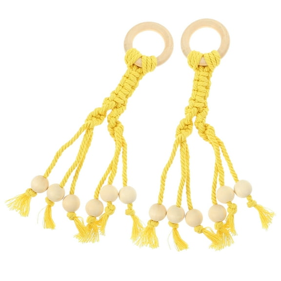 Soimiss Metal Banana Hanger Hook Yellow Cotton 2Pcs for Kitchen Use