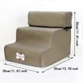 thumbnail image 3 of Dosaele Pet Supplies 3 Step Dog Step Stairs Pet Ladder Cover Removable Comfortable Non Dog Ramp Staircases Suitable For Small Dogs, 3 of 7