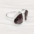 thumbnail image 2 of Natural Garnet Ring, Rough Garnet Adjustable Ring, January Birthstone, Double Stone, 925 Sterling Silver, Womens Ring, Christmas, Thanksgiving, Handmade, Statement Jewelry, Rough Gemstone Jewelry, 2 of 5