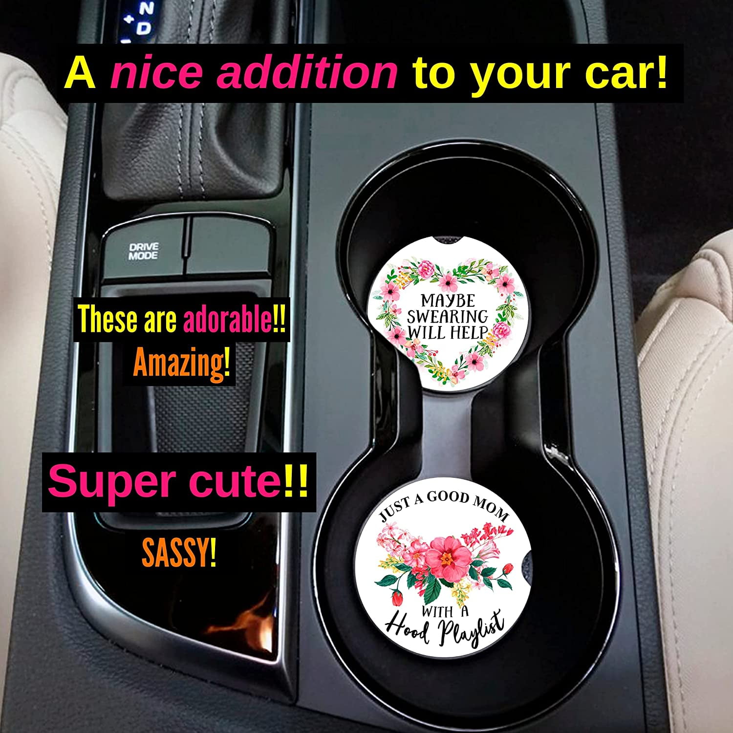 Absorbent Ceramic Car Coaster to Keep Cupholder Clean with Cork Base Funny Car Cup Holder Coasters Add A Fun Touch & Humor Cute Car Accessories for Men UPNOWPRO Car Coasters for Cup Holders 2 Pack Absorbent Ceramic Car Coaster to Keep Cupholder Clean with Cork Base Funny Car Cup Holder Coasters Add A Fun Touch & Humor Cute Car Accessories for Men UPNOWPRO Car Coasters for Cup Holders 2 Pack