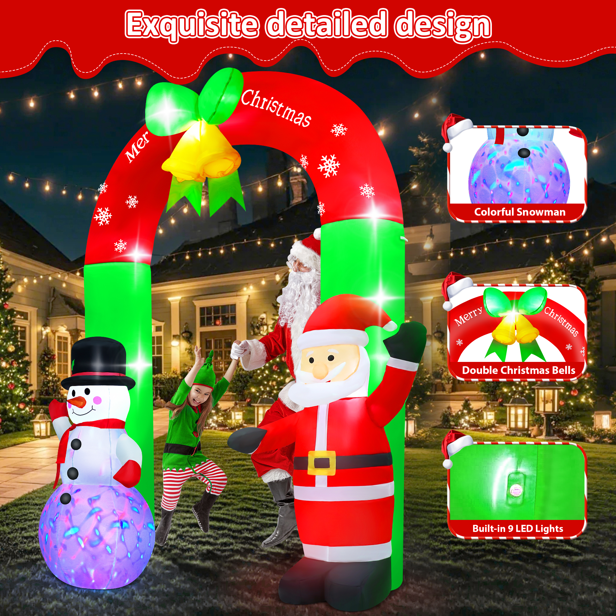 Yexmas 8 Ft Christmas Inflatable Archway photo 4