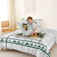 thumbnail image 4 of Catabedysis Rustic Camping Full Size Comforter Sets,Tent Print Bedding Comforter Set For Boys,Multicolor,Light Gray Reversible,3-Piece,1 Comforter and 2 Pillowcases, 4 of 7