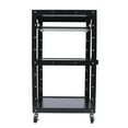 thumbnail image 5 of Fichiouy 42" AV Cart Free Standing Desk with Pullout Keyboard Tray&Wheels for Home Office Black, 5 of 10