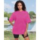 thumbnail image 3 of Camiseta Adorejoy Oversize Vintage Lavada para Mujer - Rosa Claro, 3 of 8
