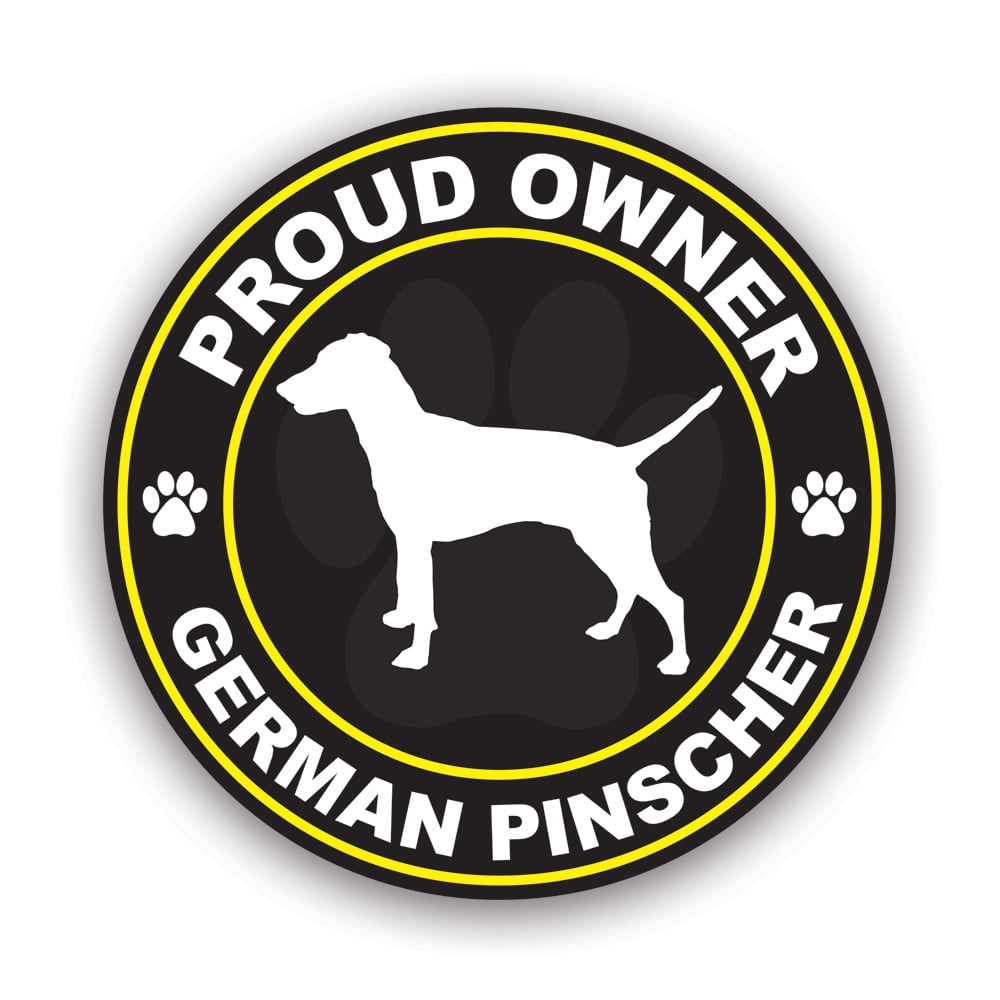 Proud Owner German Pinscher Sticker Decal Self Adhesive Vinyl Weatherproof Made in USA