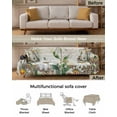thumbnail image 3 of Bee Flower Sofa Couch Covers for 3 Cushion Couch,Washable L Shape Sectional Sofa Covers for Loverseat/Pet/Kid,White Daisy Floral Rustic Rustic Woodgrain Slipcover Throw Blanket Futon Cover 71x134, 3 of 8