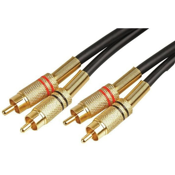 PRO SIGNAL - 2x Phono (RCA) Male to 2x Male Lead, 3m Black