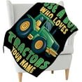 thumbnail image 2 of Yibo Tractor Blanket Just A Girl Who Loves Tractors Gift for Boy Girl Kid Tractor Lover Soft Cozy Plush Lightweight Fleece Flannel Throw for Couch Travel Yibo for Small Pet/Stroller, 2 of 8