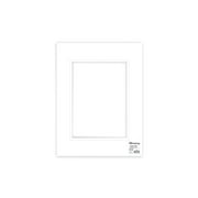 PA Framing Mat Double 16"x 20"/11"x 14" White Core White/White