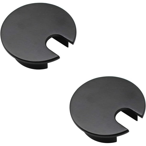 Epcany 2 Pieces Cable Hole Cover, Black 35mm Round Hole Cover